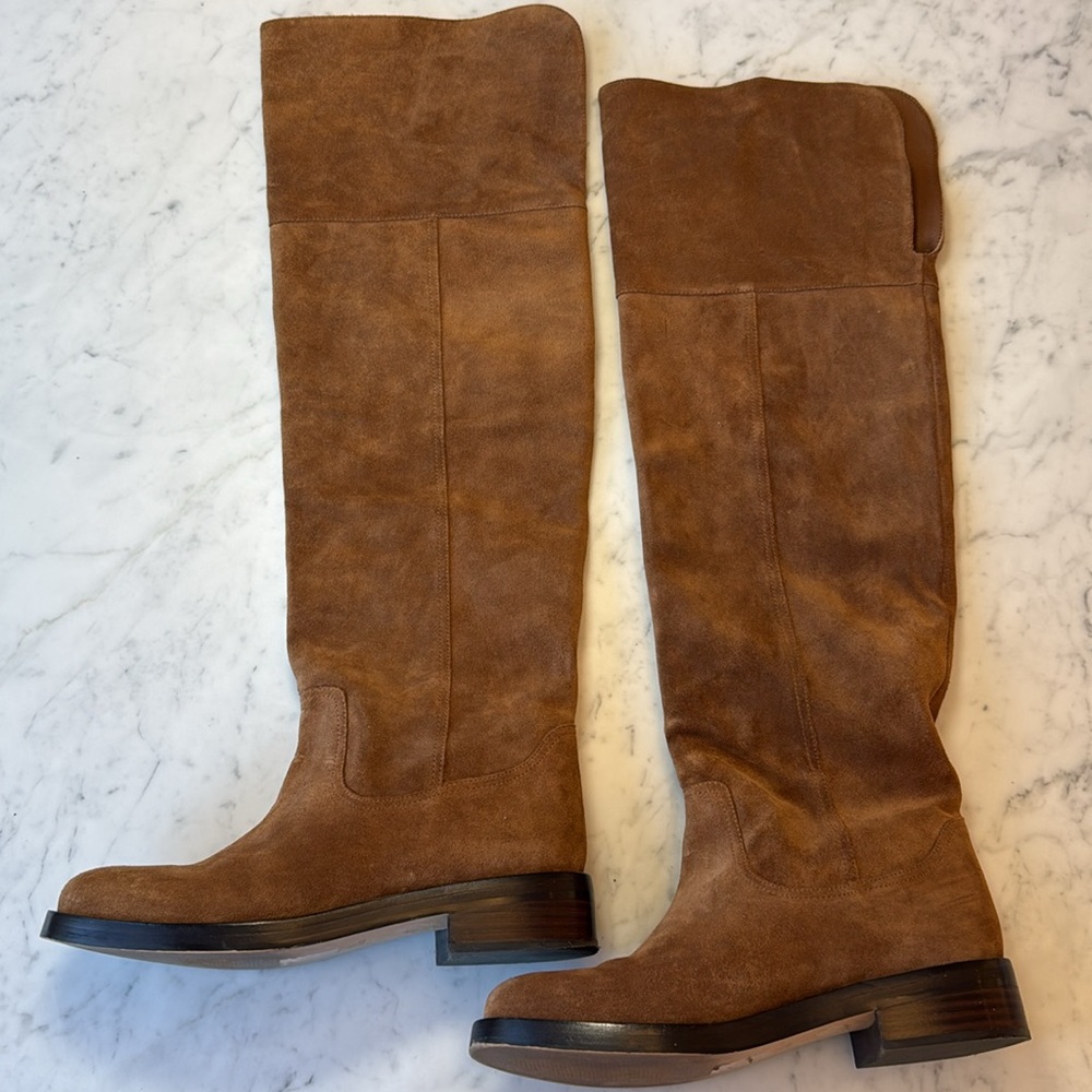 J Crew Boots Suede over-the-knee riding Womens Size 7 - Picture 5 of 11